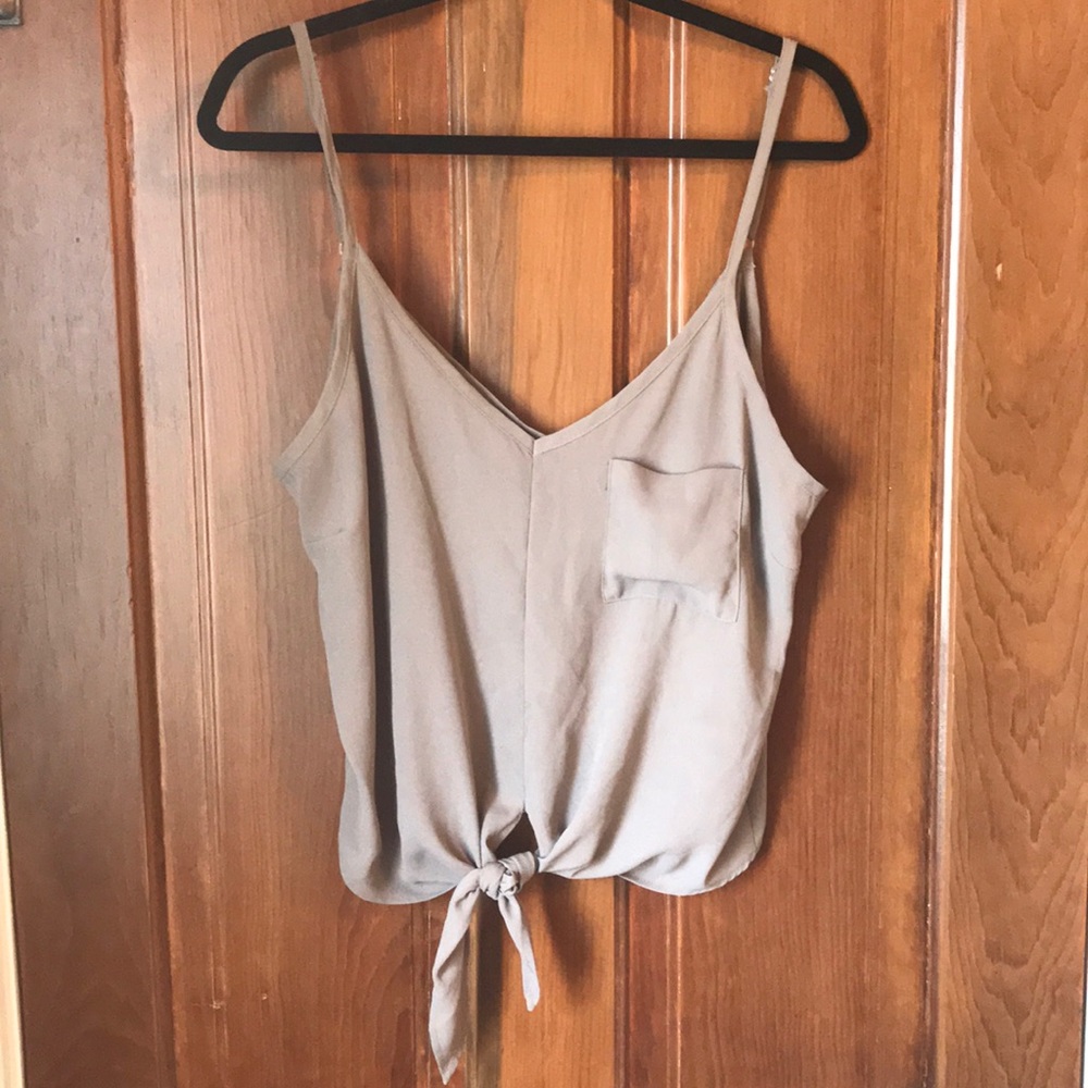 Tan chiffon Tank